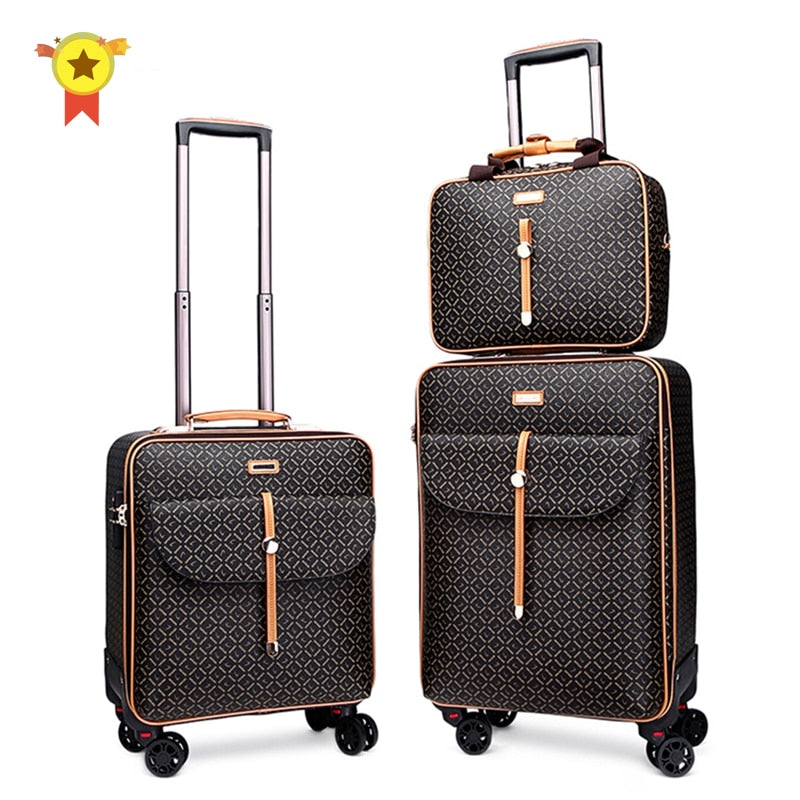 High quality 16" 24"inch Retro Women Luggage Travel Bag