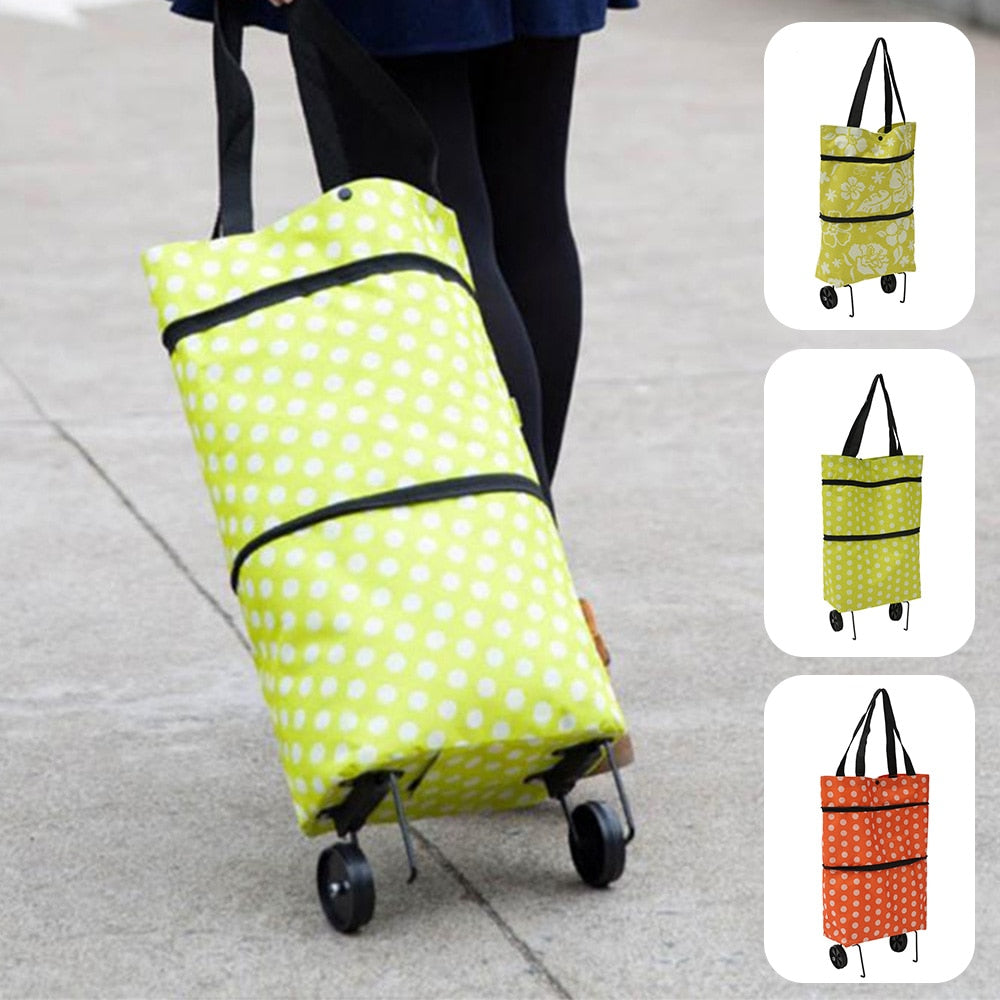 2 Wheels Foldable Shopping Grocery Trolley Luggage
